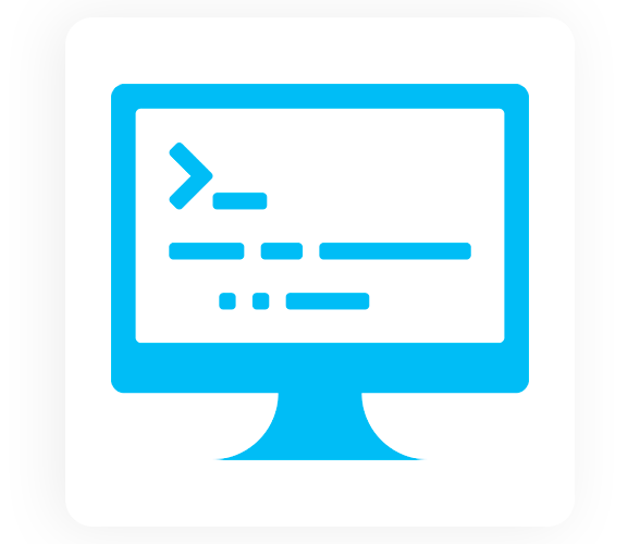 Blue computer screen icon