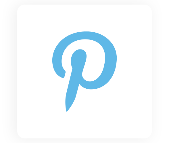 Pinterest logo in blue