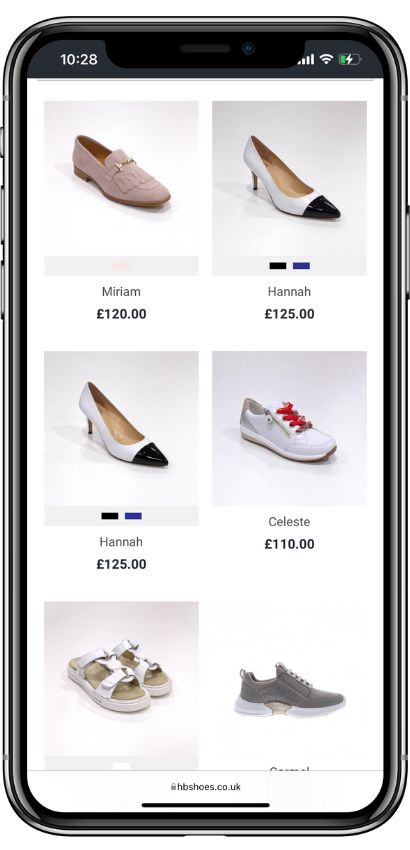 HB Shoes mobile case study image